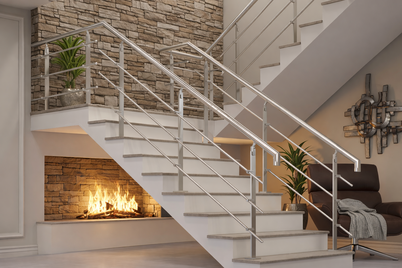 Flat Balustrade With Midrails