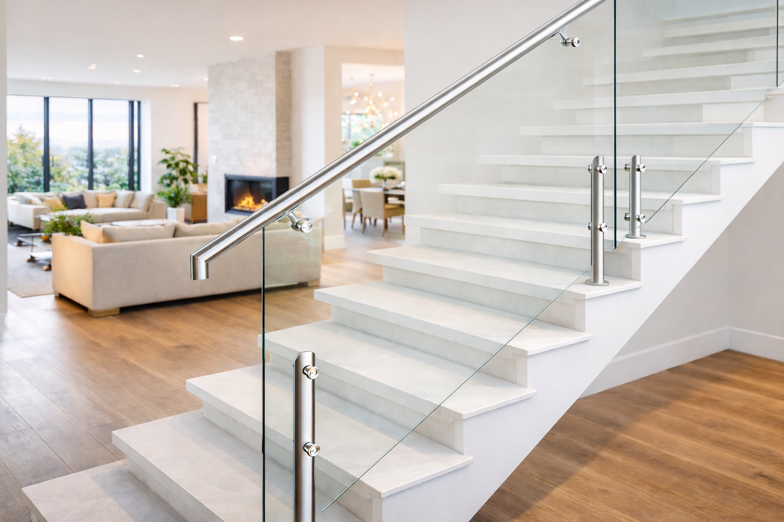 Round Mini Balustrade With Glass